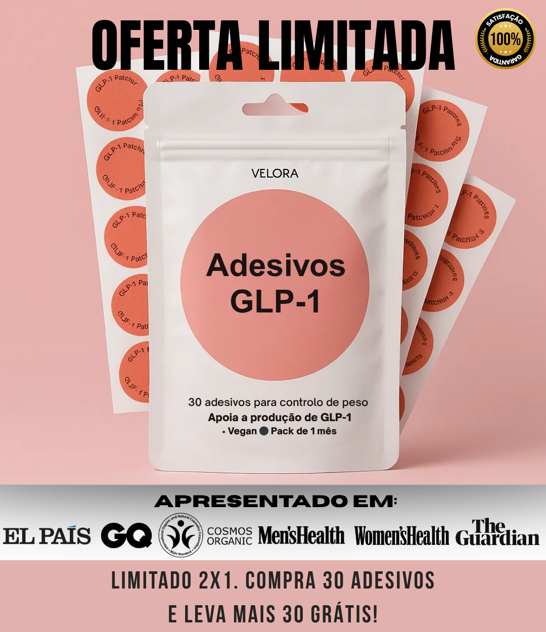 Velora® Adesivos GLP-1 / OFERTA 2x1 / 30+30 DIAS