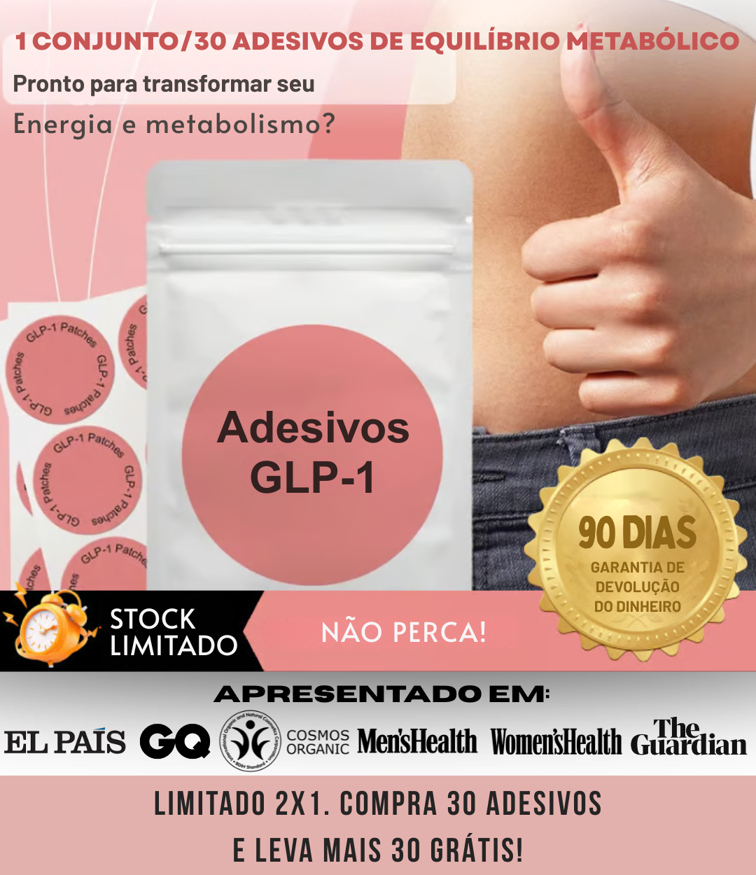 Velora® Adesivos GLP-1 / OFERTA 2x1 / 30+30 DIAS